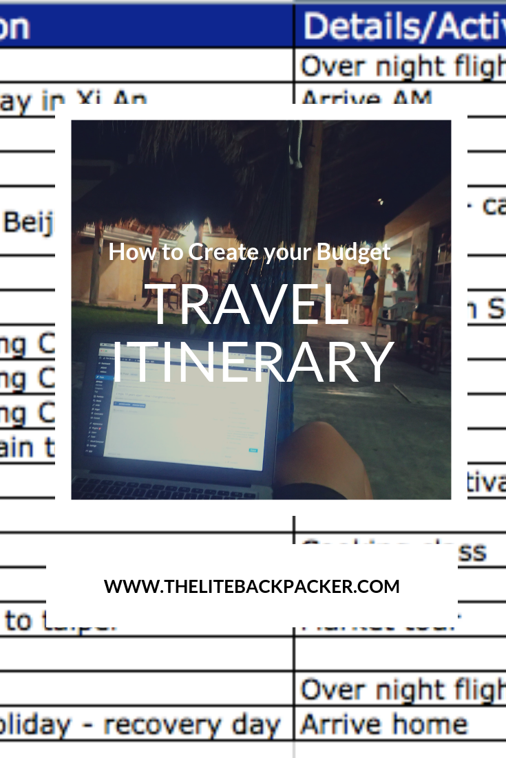 How to Create a Budget Travel Itinerary