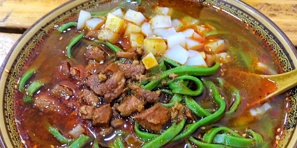 $5 Feast - Soup Noodle with Meat and Veg, Xi'an